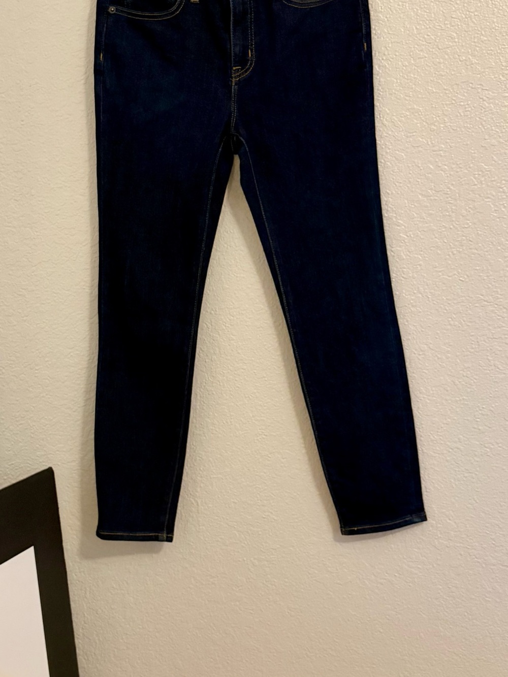 J.Crew 9” High Rise Skinny Jeans Dark Wash Petite 26P Stretch Deni